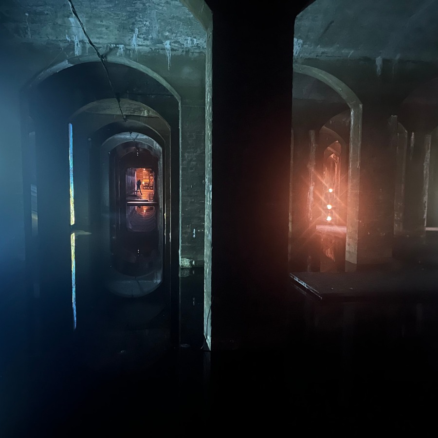 Immersive underground installation of Psychosphere by Jakob Kudsk Steensen